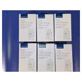 (6) Insignia 3.6A USB Charger Wall Outlet