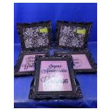 Ornate Black Framed Event Signage Lot