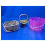 (3)Decorative & Utility Baskets Trio