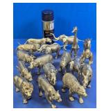 Metallic Animal Figurines Decorative Set