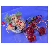 Decorative Holiday Bell Ornament Set