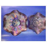 (1) Iridescent Glass Grape Bowl