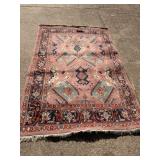 Handwoven Patterned Area Rug w/ Fringed Ends