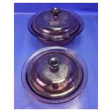 Vision Amethyst Glass Covered Casserole Dish