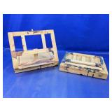 (2) Wooden Art Supply Storage Boxes