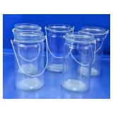 Clear Glass Hanging Jar Candle Holders