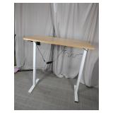 Height-Adjustable Electric Desk with Wood Top