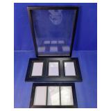 (3)Black Shadow Box & Collage Frames Trio