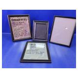 Assorted Black Picture Frames with Inserts