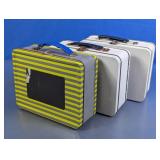 Set of 3 Rectangular Metal Lunch Boxes