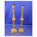 Brass-Tone Metal Candlesticks