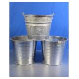Metal Galvanized Bucket Set With Handles