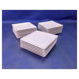 (20) Arzco Porcelain Square Saucer Plates
