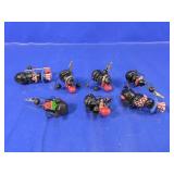 Painted Metal Ant Clip Figurines