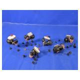 Vintage Metal Ant Figurines Picnic Motif