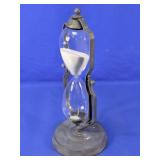 Metal Framed Glass Hourglass Timer