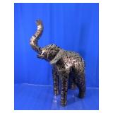 Woven Metal Elephant Sculpture
