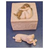Willow Tree "Truly a Friend" Dog Keepsake Box