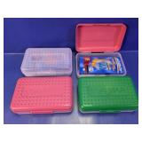 (4)SpaceMaker Pencil Box & Stationery Lot