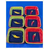 Ceramic Chili Pepper Dipping Bowls