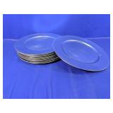 Silver Tone Metal Charger Plates Lot