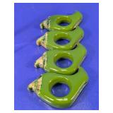 Green Chili Pepper Ceramic Napkin Rings