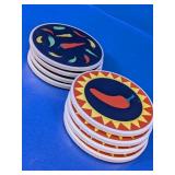 Chili Pepper Coasters & Wine Charms Set