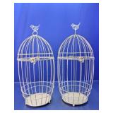 (2) Decorative Metal Birdcage Holders