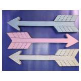 Painted Wooden Arrow Wall Decor Pieces