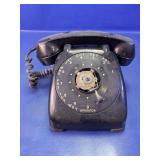 Vintage Black Rotary Dial Telephone w/ Cord