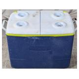 Rubbermaid Split-Lid 45-Quart Blue Cooler