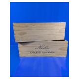 (2)Chateau Talbot & Nicolas Wooden Wine Crates