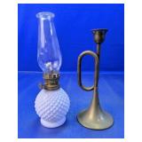 Oil Lamp and Silvertri Bugle Lot