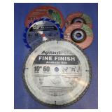 Assorted Circular Saw and Masonry Cutting Blades