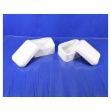 IKEA SNIKA White Metal Storage Tins w/ Lids