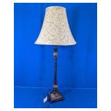 Twisted Table Lamp w/ Beige Fabric Shade