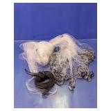 Cast Net With Weighted Edge and Rope
