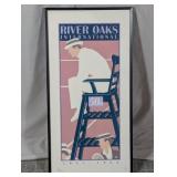 Framed River Oaks International Tennis Poster