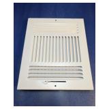 White Adjustable Wall Vent Grille With Slider