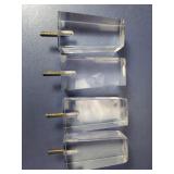 (4) Tapered Clear Acrylic Furniture Legs Lot