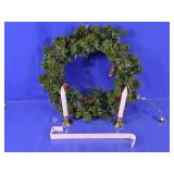 Decorative Wreath w/ Candles Lot