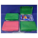 SpaceMaker Pencil Box Lot with Writing Supplies
