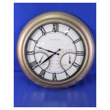 Frontgate Wall Clock w/ Temp & Humidity Dials