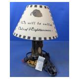 (1) Rustic Tree Trunk Table Lamp