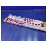 Red & White Fabric Pole Set