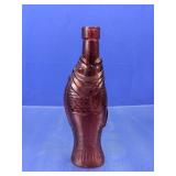 Red Fish Shaped Glass Bottle