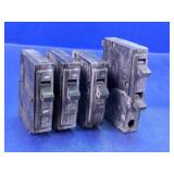 (4)Vintage 20-Amp Circuit Breakers