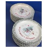 Snowman Stoneware Dinner Plates