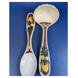 Ceramic Spoon and Ladle Set Handled