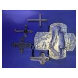 (5)Collection of Vintage Metal Crosses Lot